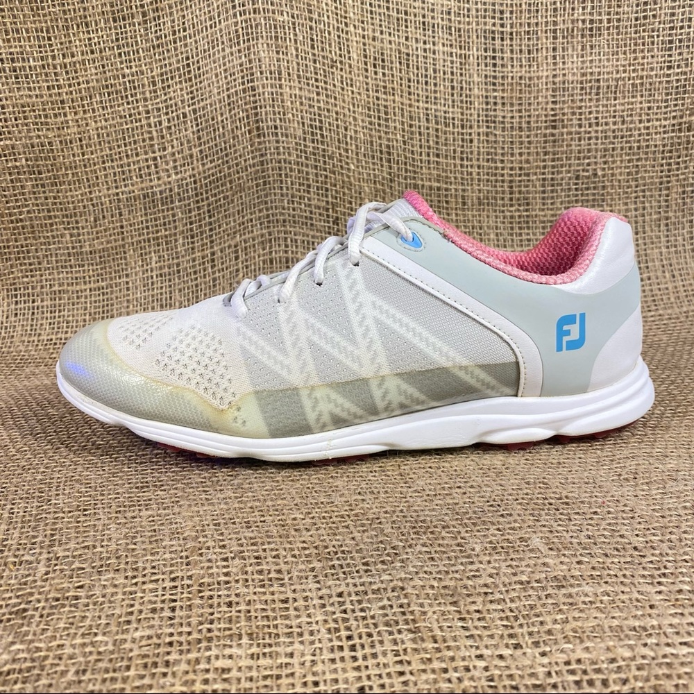 FootJoy Golf Shoes Sport  Spikeless Pink White  Size 9.5M - Picture 3 of 11